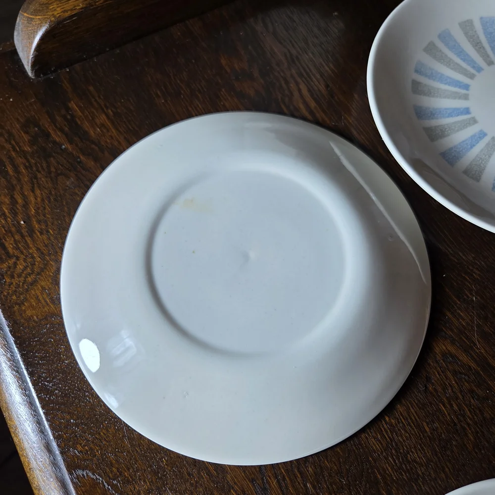 Homer Laughlin Blue and White Dinnerware Set